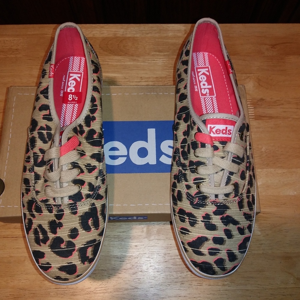 Keds cheetah leopard tan/pink
